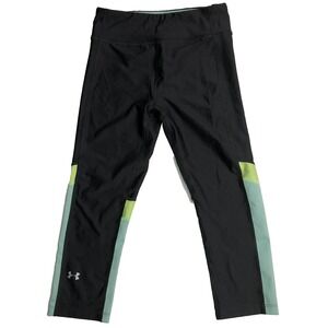 Under Armour Pants Women's Small Gray Compression Heat Gear Crop Workout Active